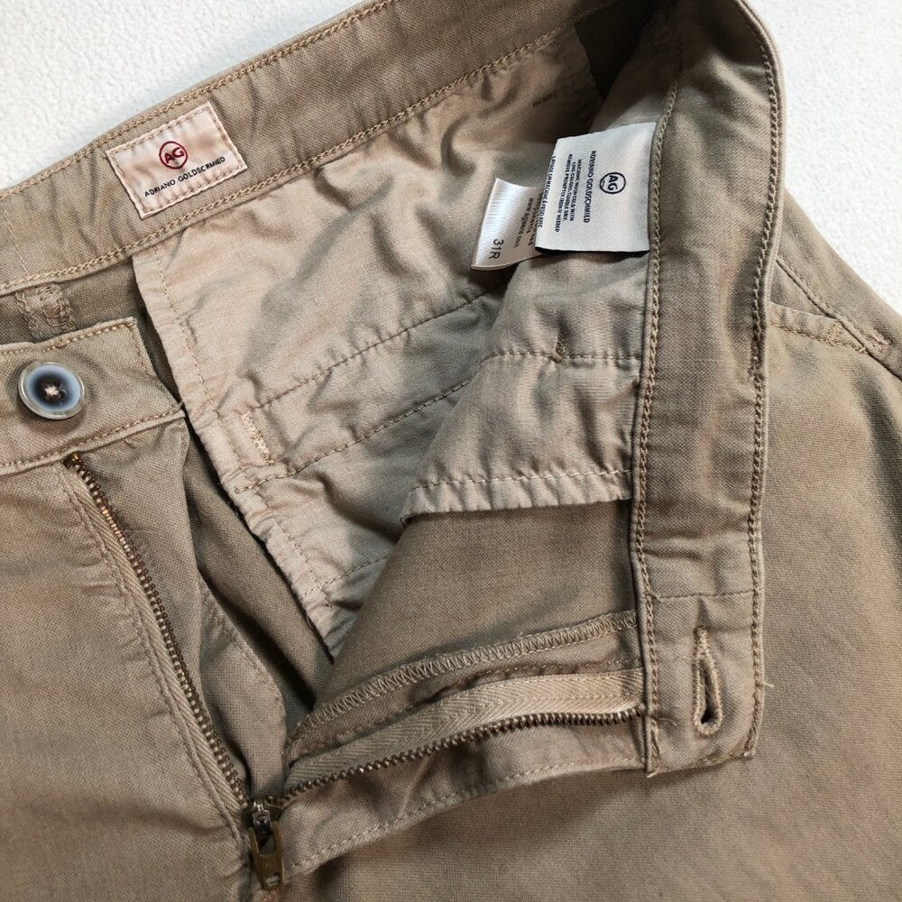 Adriano Goldschmied Pants Men's 34x28 Beige Caden Tailored Trouser Tapered 31R - Picture 7 of 16